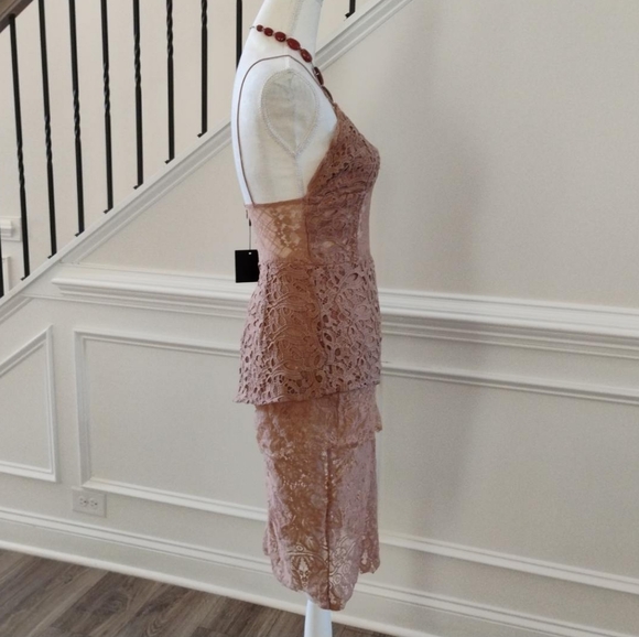 JLUXLABEL Lace Dress in Tan - Picture 12 of 13